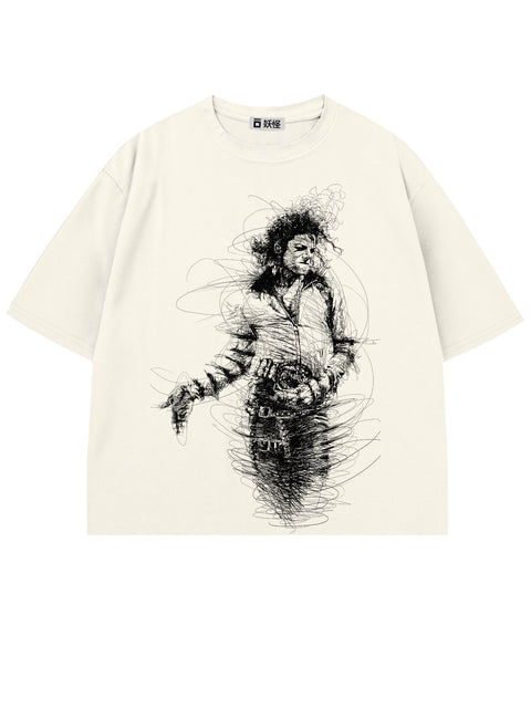 T-SHIRT / Michael BnW (WHITE)