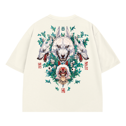T-SHIRT / GHIBLI PRINCESS MONONOKE (WHITE)