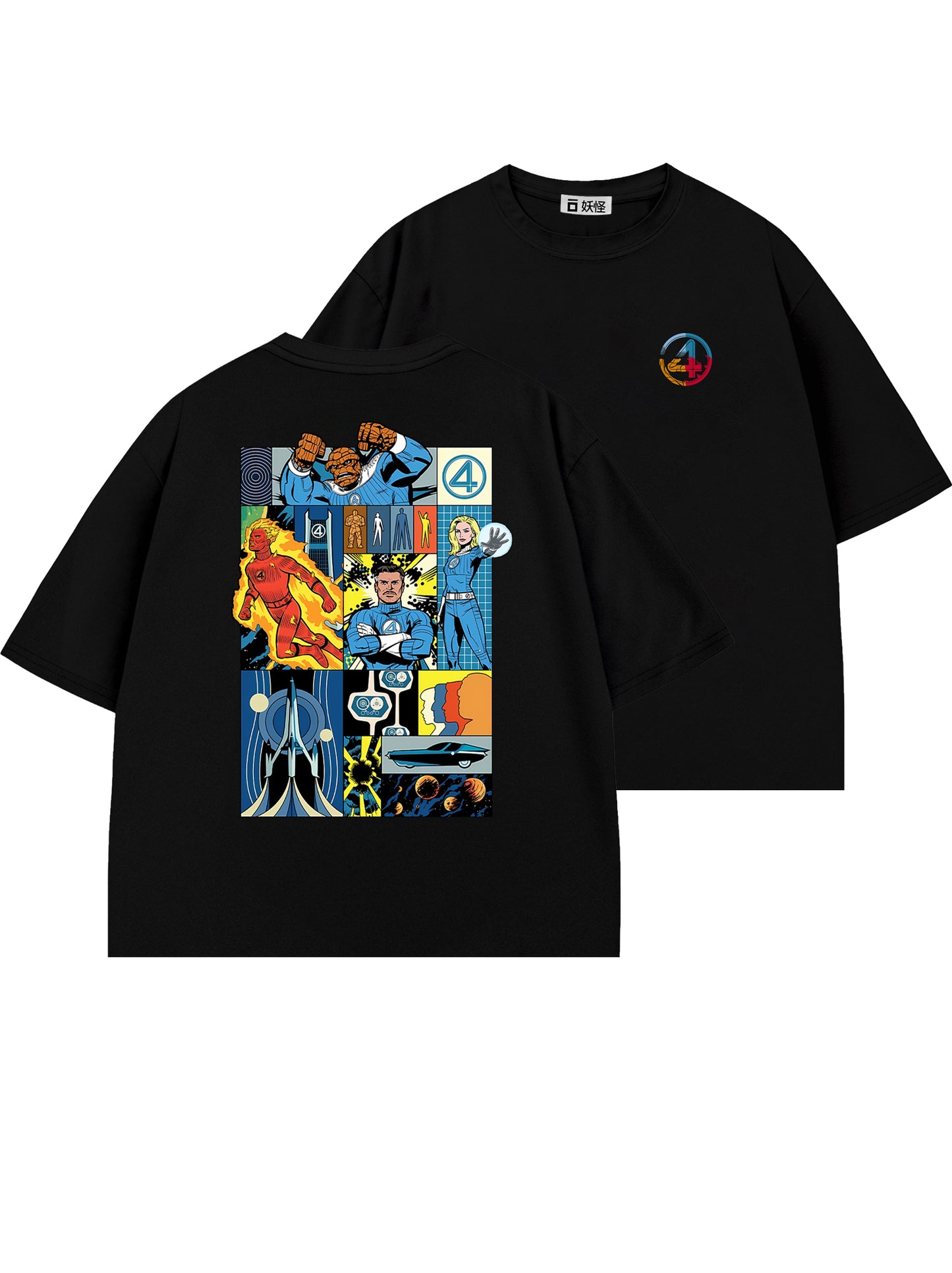 T-SHIRT / THE RETRO FOUR ( BLACK )
