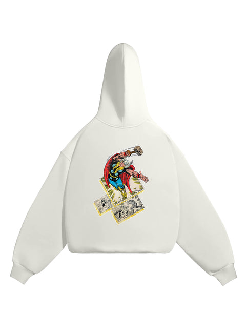 HOODIE / Retro Thor (WHITE)