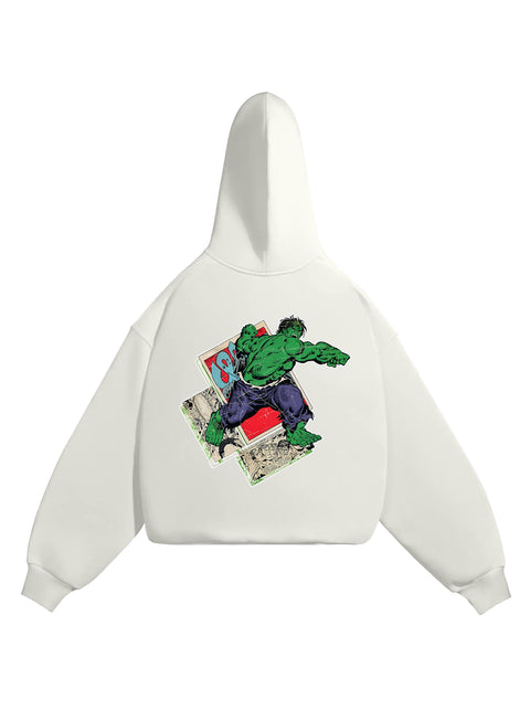 HOODIE / Retro Hulk (WHITE)