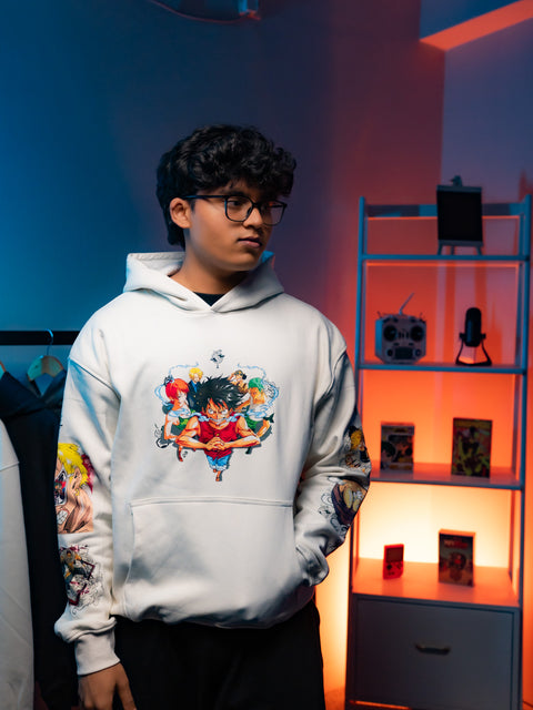HOODIE / MONKEY D. LUFFY (White)