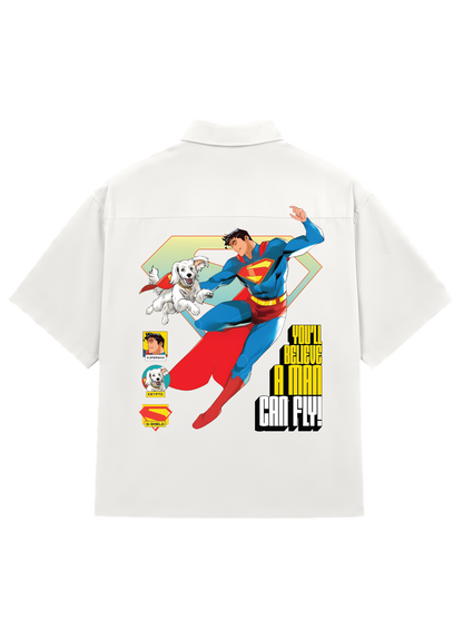 SHIRTS /  SUPERMAN & KRYPTO (WHITE)