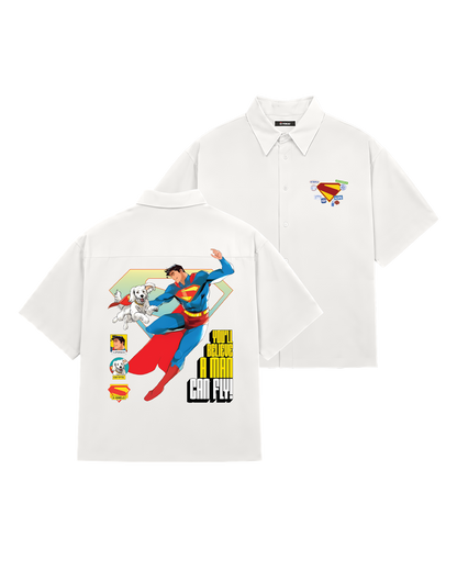 SHIRTS /  SUPERMAN & KRYPTO (WHITE)