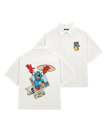 SHIRTS / Retro Captain America (WHITE)