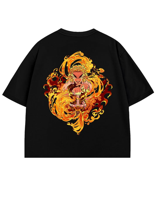 T-SHIRT / Fire Hashira Kyojuro Rengoku (BLACK)
