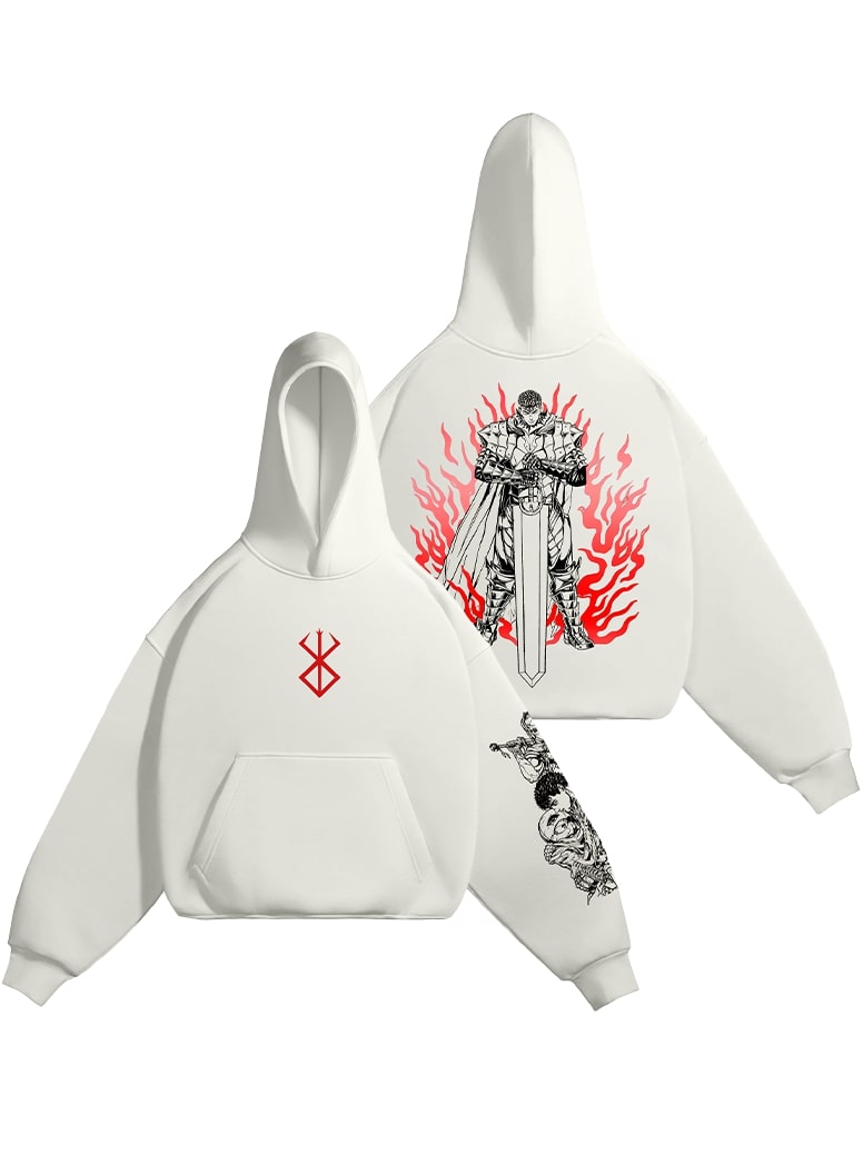 HOODIE / GUTS (White)