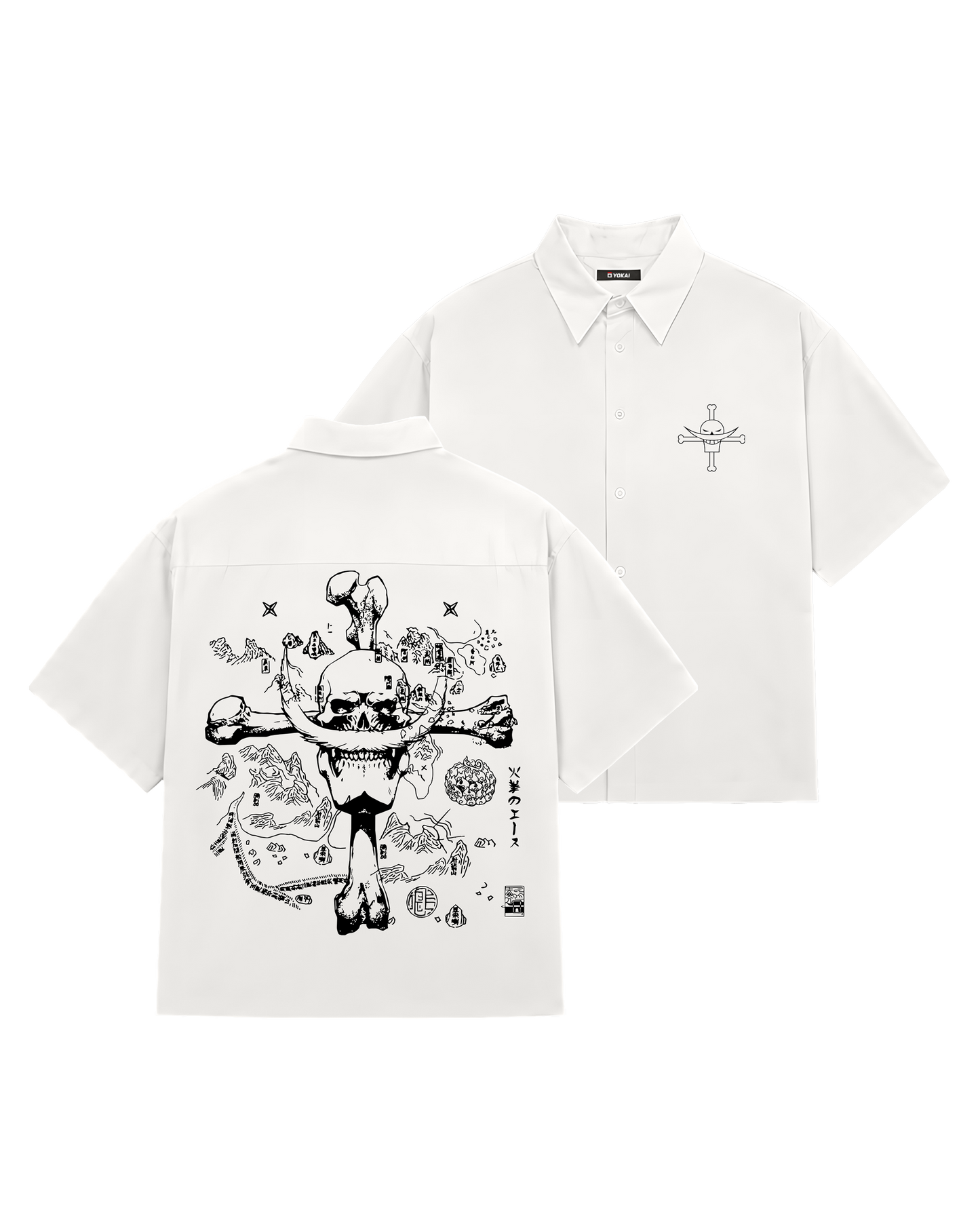 SHIRTS / ONE PEICE WHITE BEARD (WHITE)