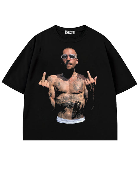 T-SHIRT / FINGERS UP (BLACK)