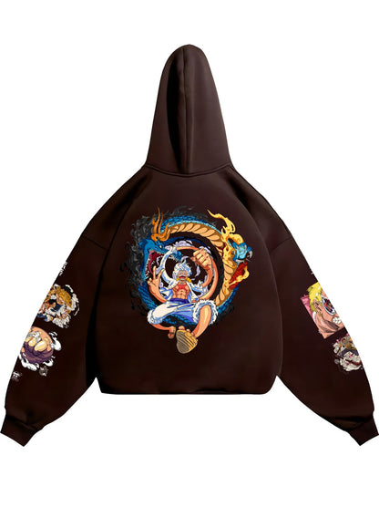 HOODIE / MONKEY D. LUFFY (Brown)
