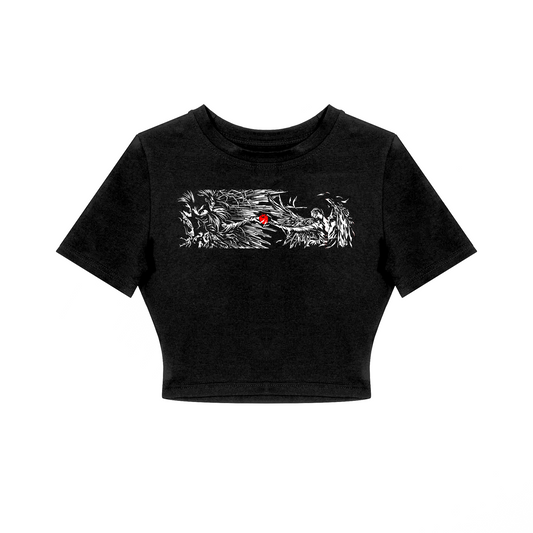 CROP TOP / DEATH NOTE LIGHT (BLACK)
