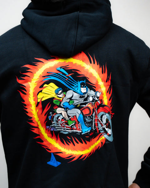HOODIE / BAT & ROBIN (BLACK)