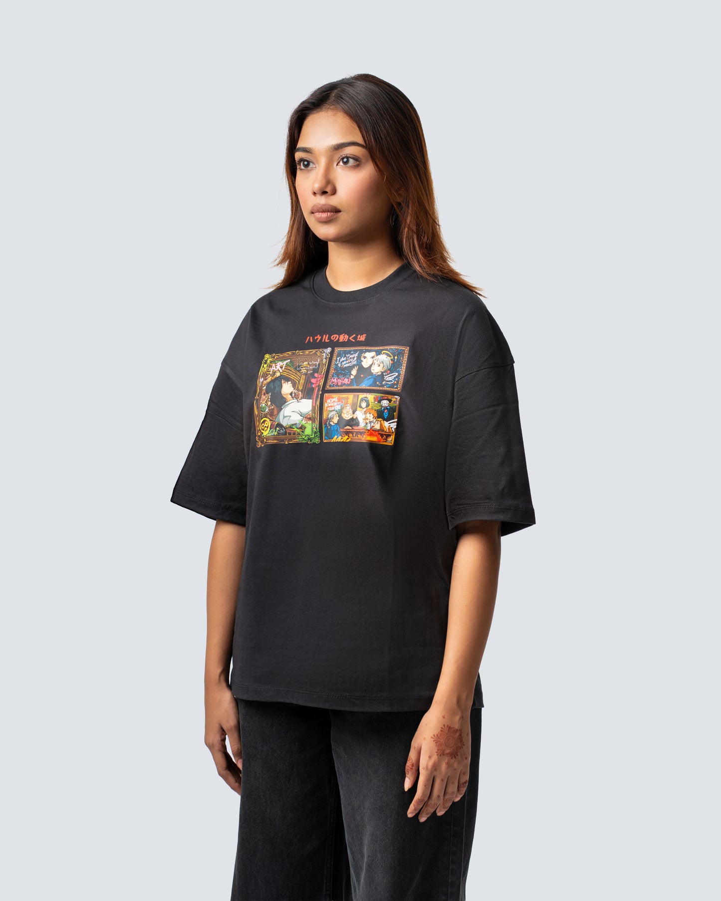 T-SHIRT / GHIBLI HOWL'S MOVING CASTLE (BLACK)