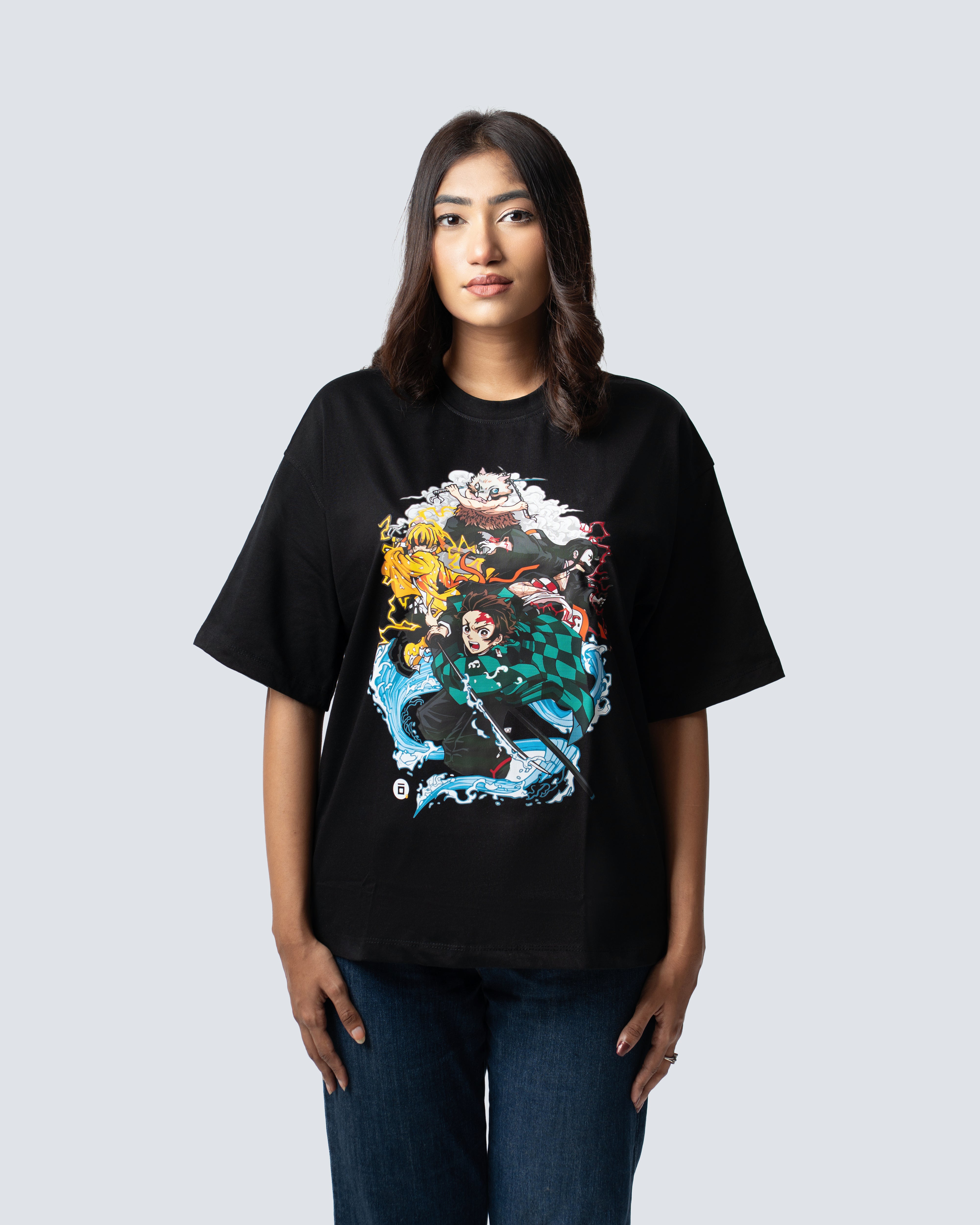 T-SHIRT / DEMON SLAYER THE THREE (BLACK)