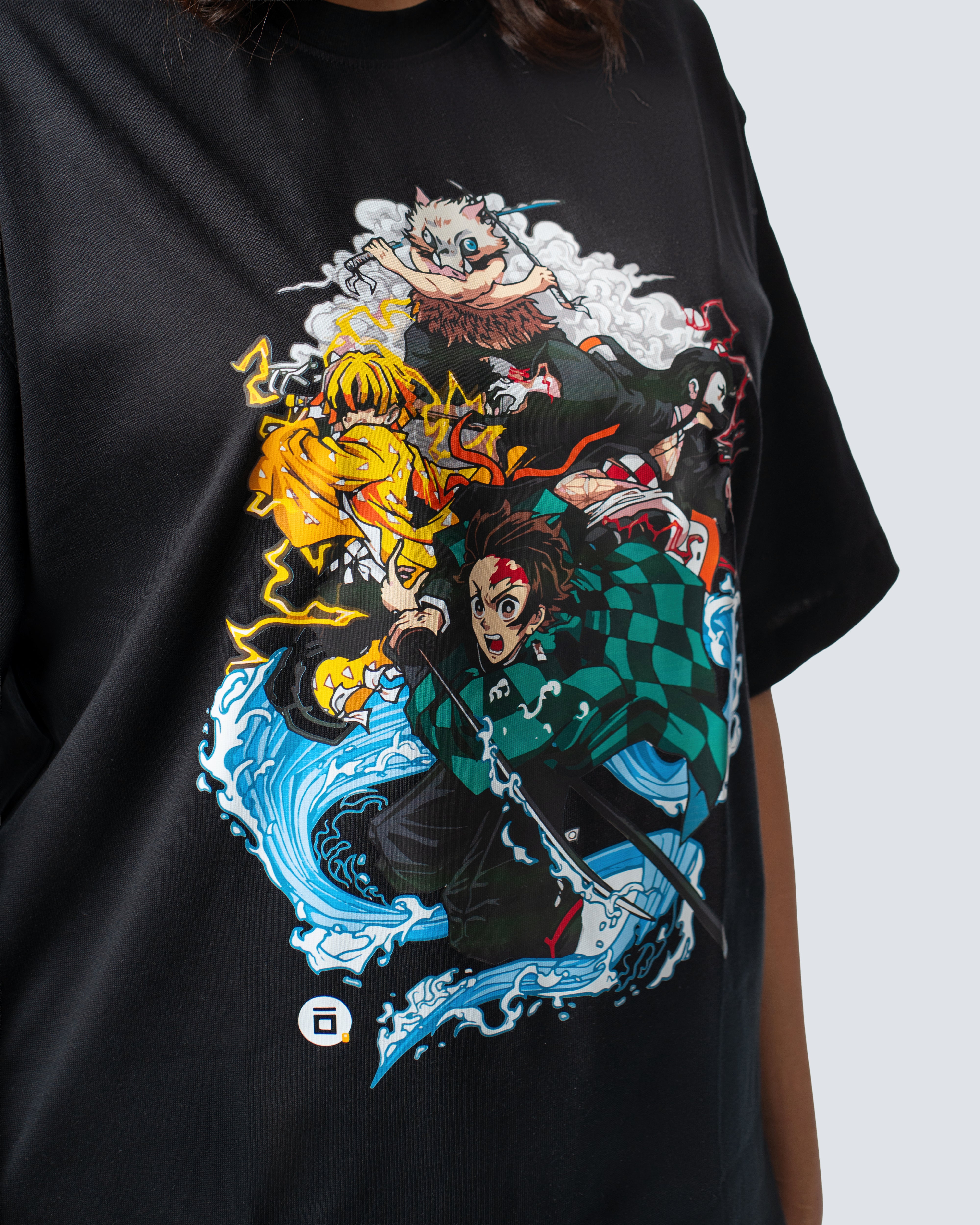 T-SHIRT / DEMON SLAYER THE THREE (BLACK)