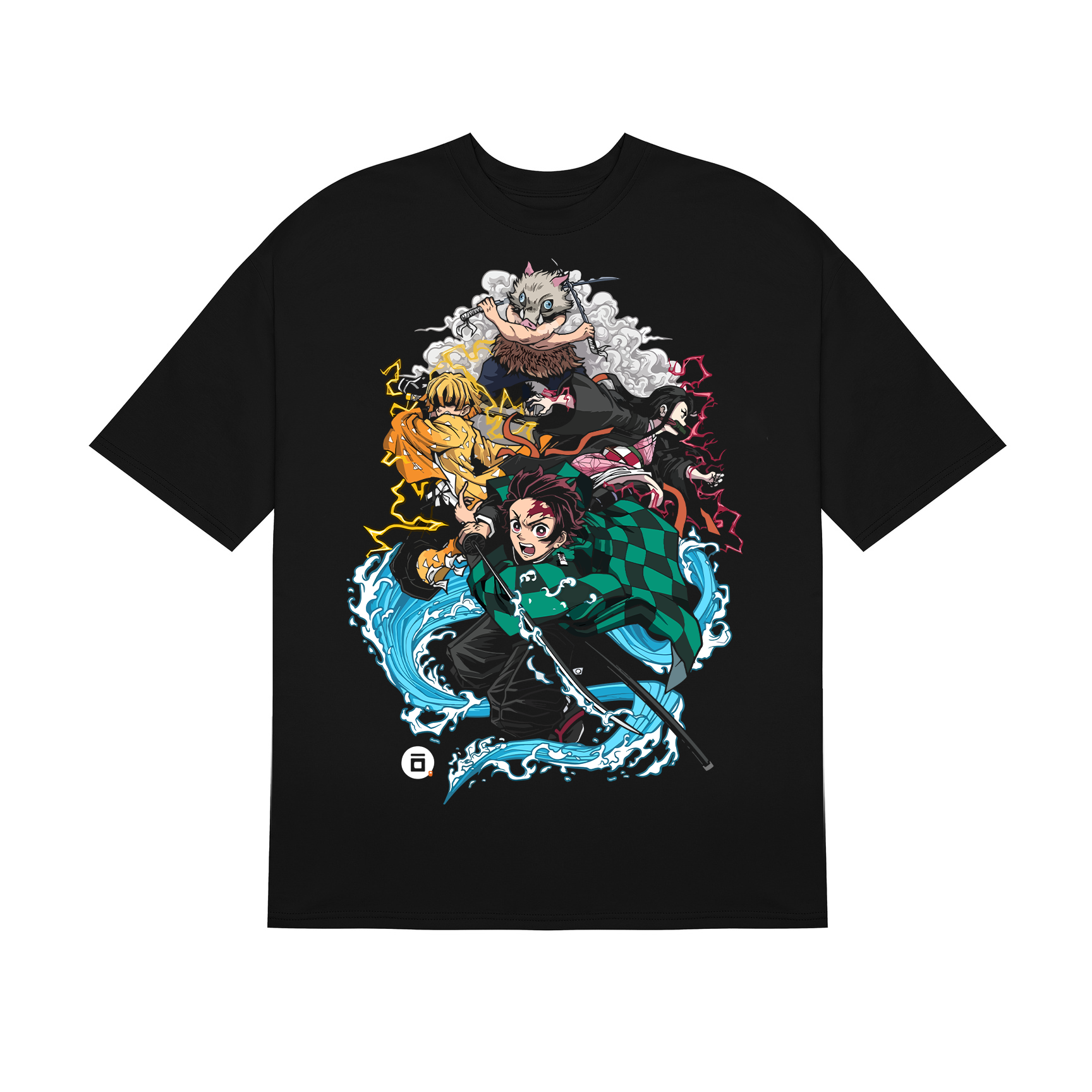 T-SHIRT / DEMON SLAYER THE THREE (BLACK)
