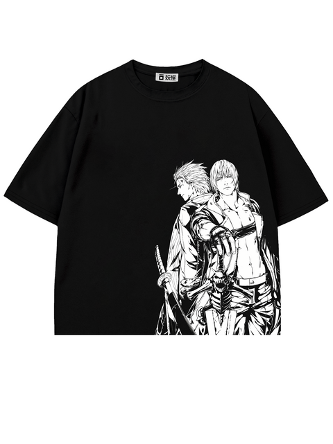 T-SHIRT / THE BROTHERS  DMC (BLACK)