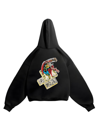 HOODIE / Retro Thor (Black)