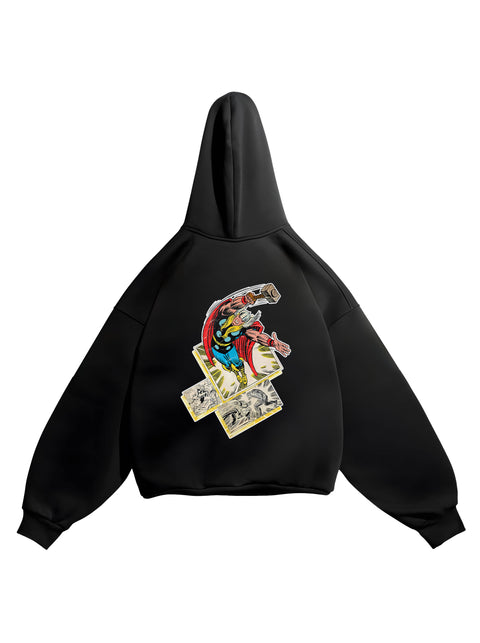 HOODIE / Retro Thor (Black)