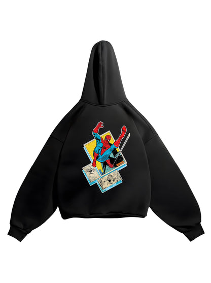 HOODIE / Retro Spider Man (Black)