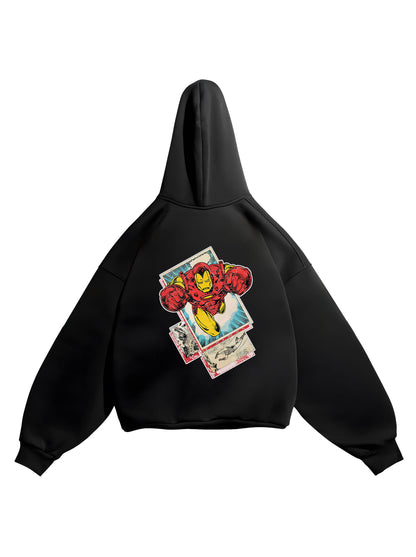 HOODIE / Retro Iron Man (Black)