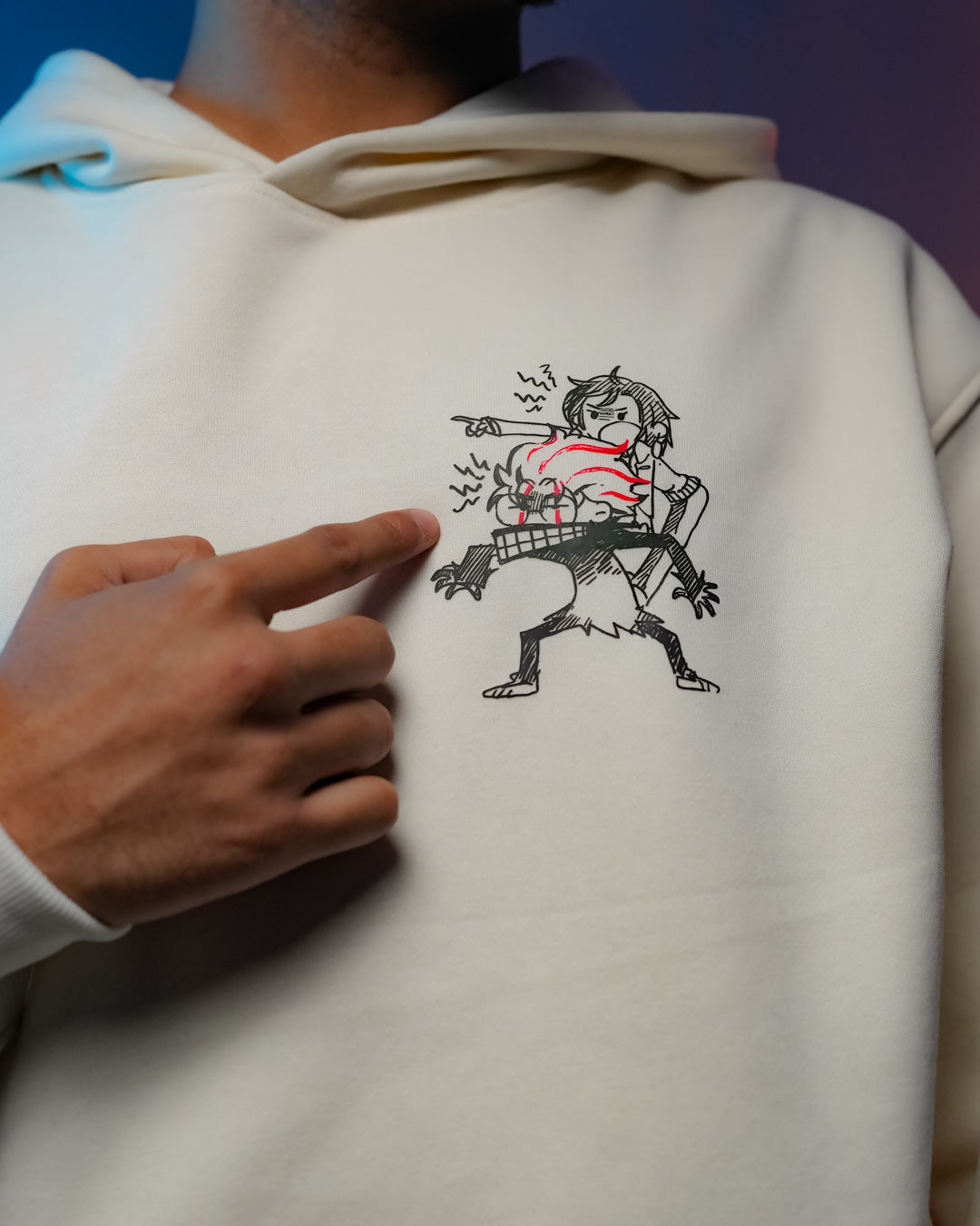 HOODIE / DAN DA DAN (White)