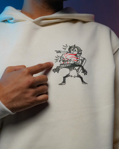 HOODIE / DAN DA DAN (White)