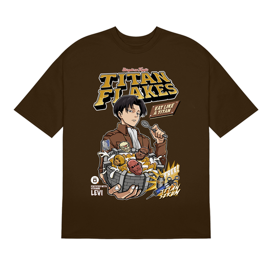 T-SHIRT / LEVI ATTACK ON TITAN (BROWN)