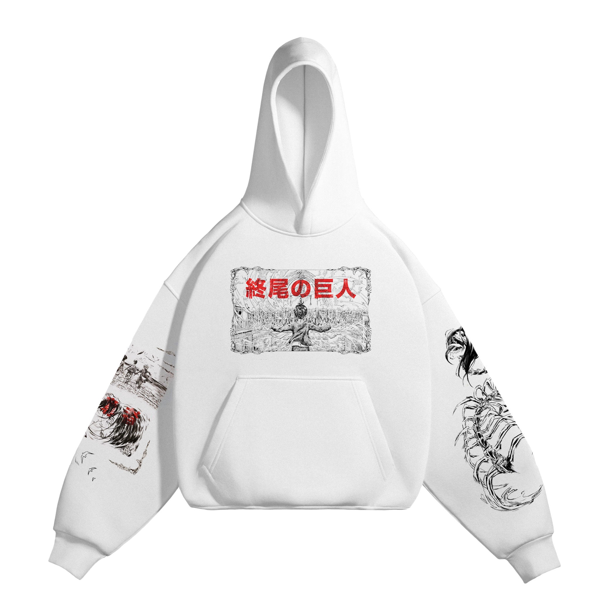 HOODIE / ATTACK ON TITAN EREN (WHITE)