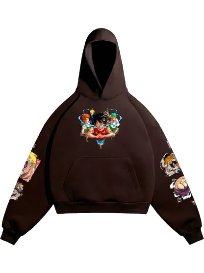 HOODIE / MONKEY D. LUFFY (Brown)