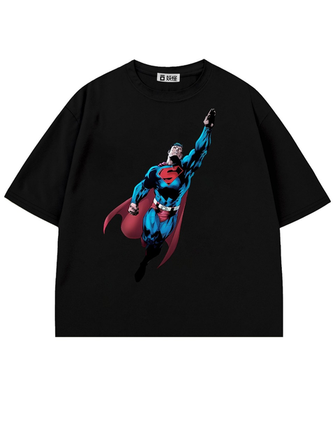 T-SHIRT / SUPERMAN COMIC (BLACK)