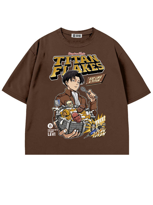 T-SHIRT / LEVI ATTACK ON TITAN (BROWN)