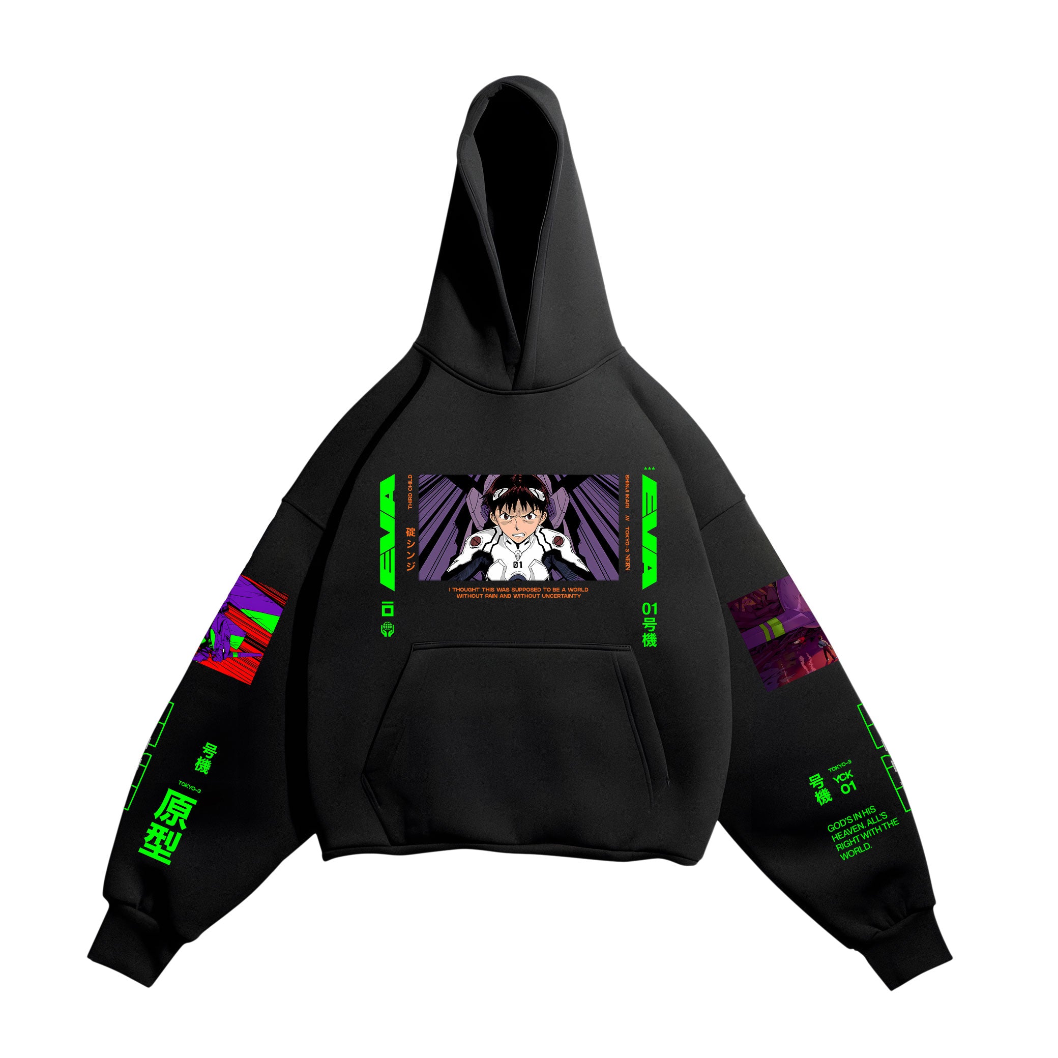 HOODIE / EVANGELION EVA 1 (BLACK)