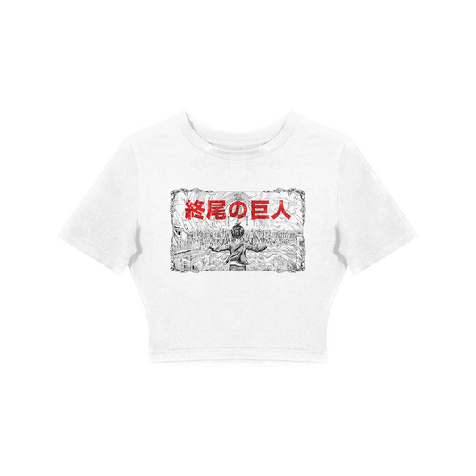 CROP TOP / ATTACK ON TITAN EREN (WHITE)