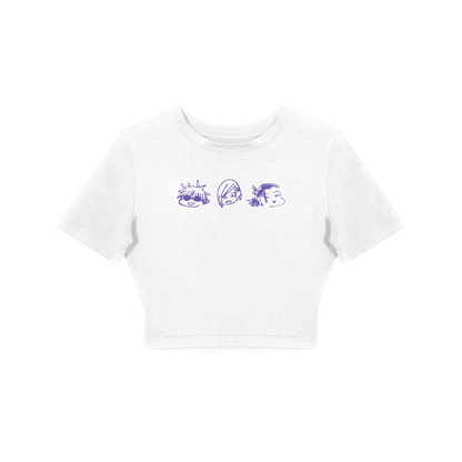 CROP TOP / JUJUTSU KAISEN THE FIRST THREE (WHITE)