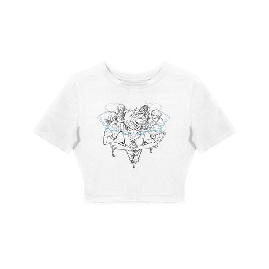 CROP TOP / ONE PIECE STRAW HAT (WHITE)
